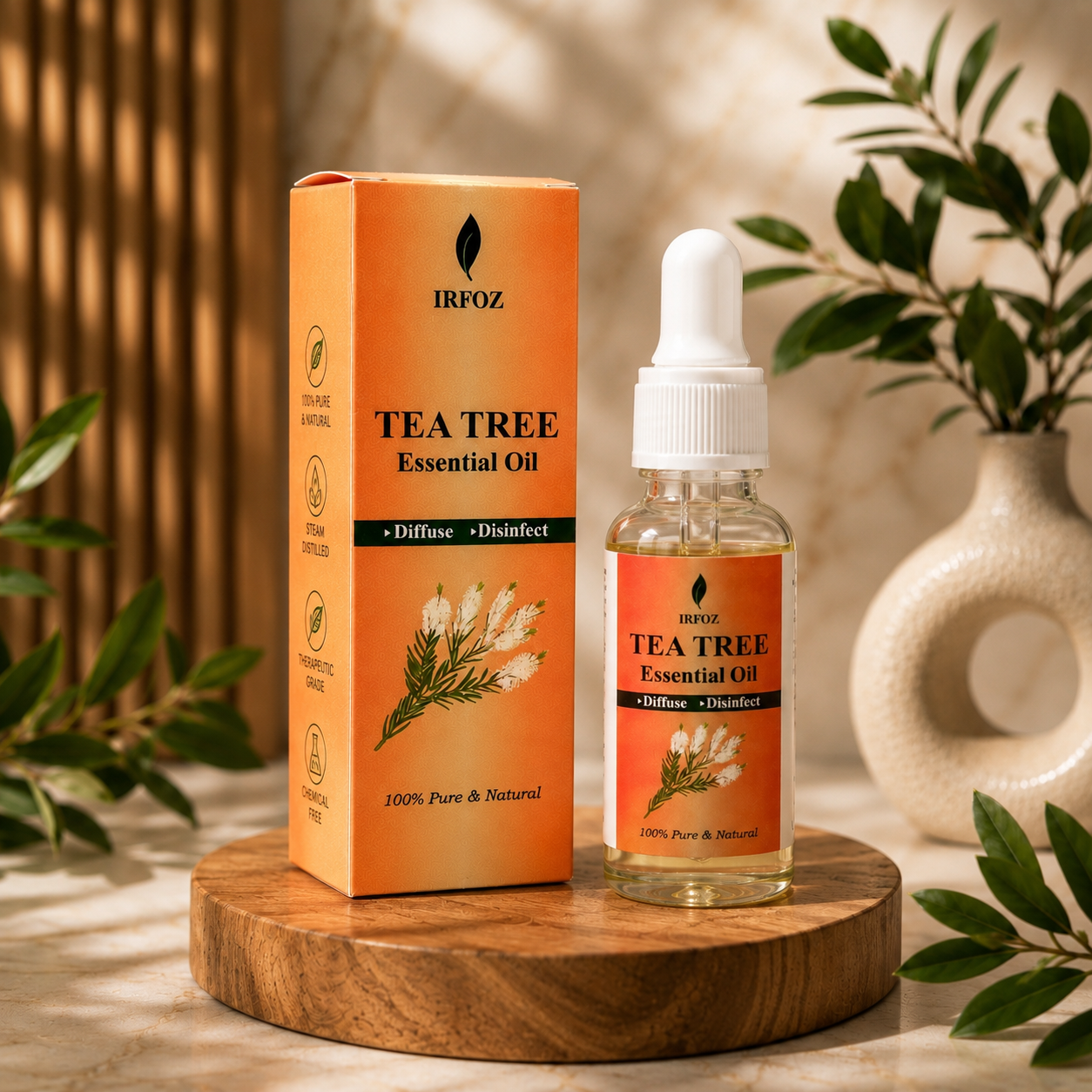 Tea Tree Essential Oil — Purifies Scalp